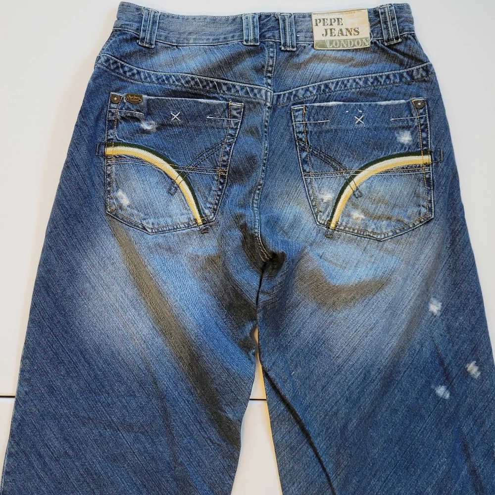 Pepe Jeans Vintage Baggy Denim Raised Stitching. Mens 34/32